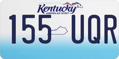 KY license plate 155UQR