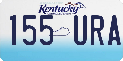 KY license plate 155URA