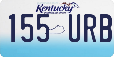 KY license plate 155URB