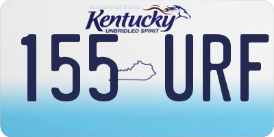 KY license plate 155URF