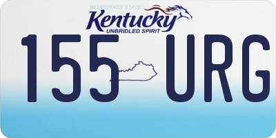 KY license plate 155URG