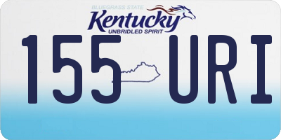 KY license plate 155URI