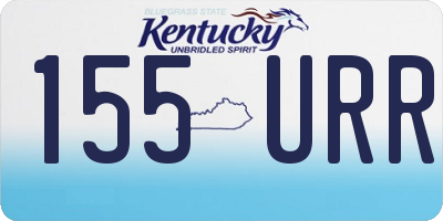 KY license plate 155URR