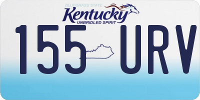 KY license plate 155URV