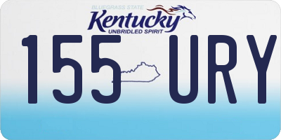 KY license plate 155URY