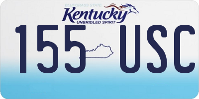 KY license plate 155USC