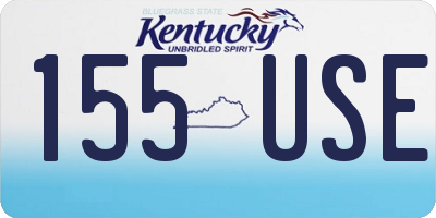 KY license plate 155USE