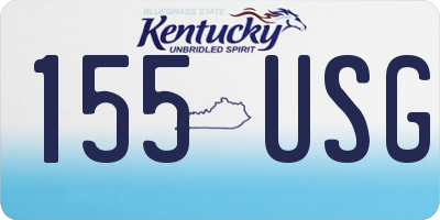 KY license plate 155USG