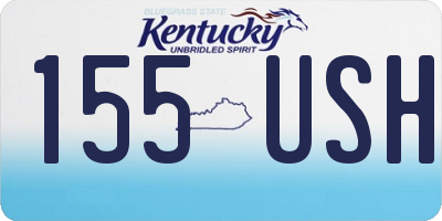 KY license plate 155USH
