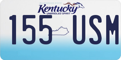 KY license plate 155USM
