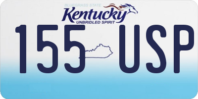 KY license plate 155USP