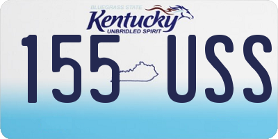 KY license plate 155USS