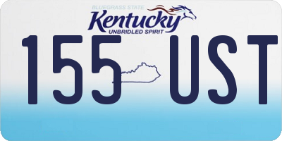 KY license plate 155UST