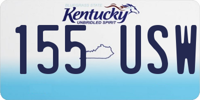 KY license plate 155USW