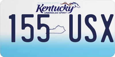 KY license plate 155USX