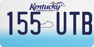 KY license plate 155UTB