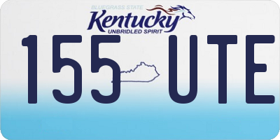 KY license plate 155UTE