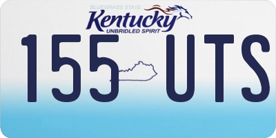 KY license plate 155UTS
