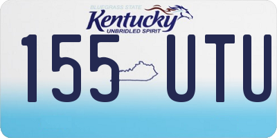 KY license plate 155UTU