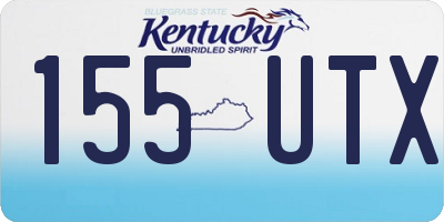 KY license plate 155UTX