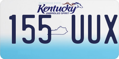 KY license plate 155UUX