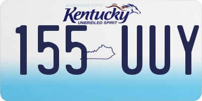 KY license plate 155UUY