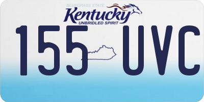 KY license plate 155UVC