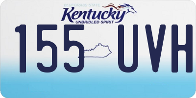 KY license plate 155UVH