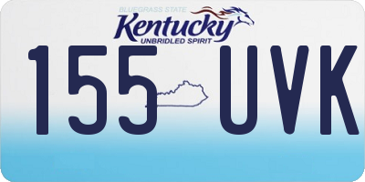 KY license plate 155UVK