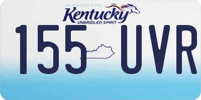 KY license plate 155UVR