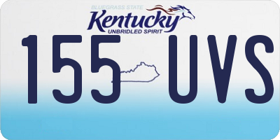 KY license plate 155UVS