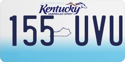 KY license plate 155UVU
