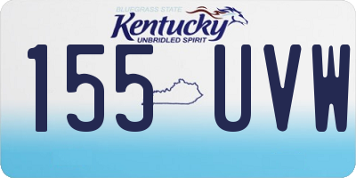 KY license plate 155UVW