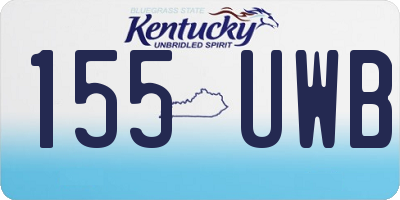 KY license plate 155UWB