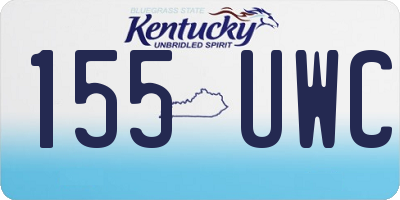 KY license plate 155UWC