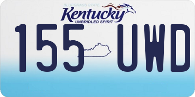 KY license plate 155UWD