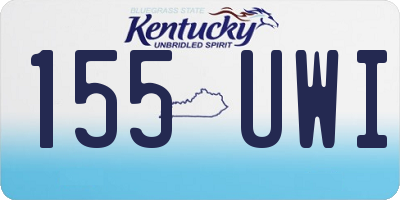 KY license plate 155UWI