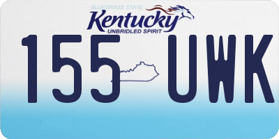 KY license plate 155UWK