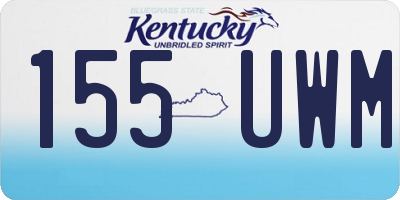 KY license plate 155UWM