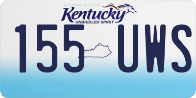 KY license plate 155UWS
