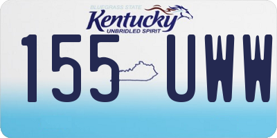 KY license plate 155UWW