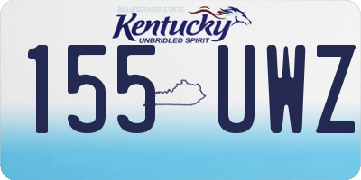 KY license plate 155UWZ