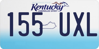 KY license plate 155UXL