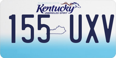 KY license plate 155UXV