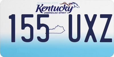 KY license plate 155UXZ