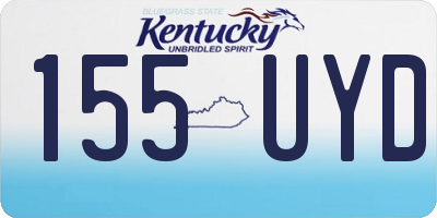 KY license plate 155UYD