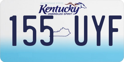 KY license plate 155UYF