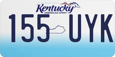 KY license plate 155UYK