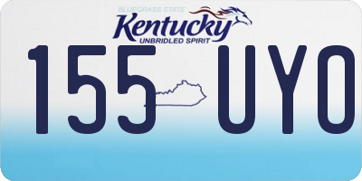 KY license plate 155UYO