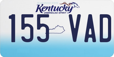 KY license plate 155VAD